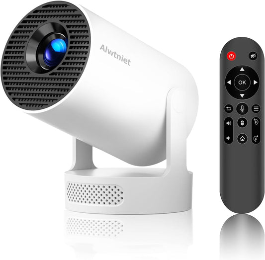 Mini Projector with Wifi 6 and Bluetooth5.4, Portable Projector 4K Support, Android 14 Smart Proyector with 200ASIN & Auto Keystone,  Hy300Pro+ Small Proyector for Bedroom, Movie, Outdoor