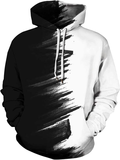 Unisex Hoodies 3D Print Galaxy Pullover Hooded Sweatshirt Hoodies with Big Pockets for Men, Women