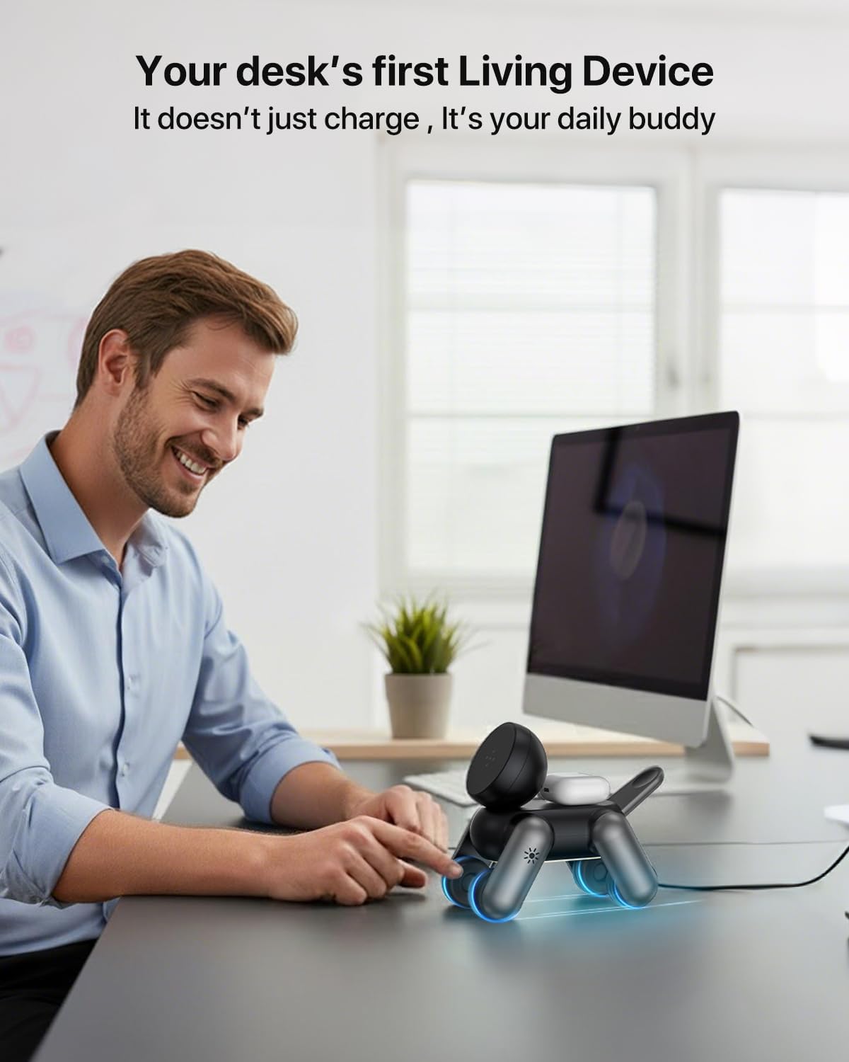 3 in 1 Wireless Charging Station for Apple Devices,Foldable Cute Magnetic Mag-Safe Wireless Charger Stand with Night Light for Iphone 17 Air 16 15 14 13 12 Series,Airpods 4 3 2 Pro,Apple Watch