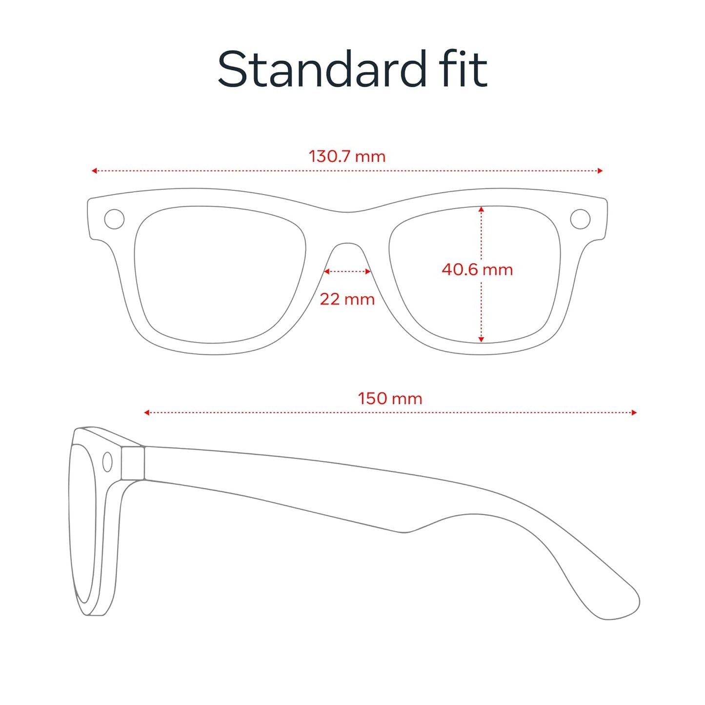 Meta Ray-Ban (Gen 2) Wayfarer Large Smart AI Glasses, Black, Transitions®