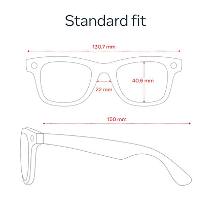 Meta Ray-Ban (Gen 2) Wayfarer Large Smart AI Glasses, Black, Transitions®