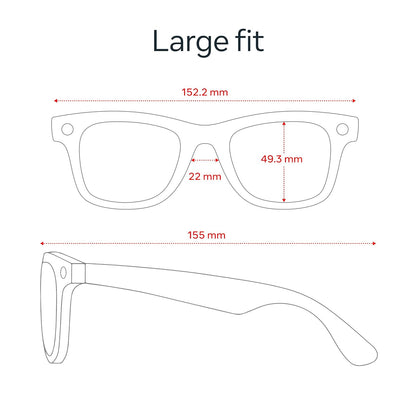 Meta Ray-Ban (Gen 2) Wayfarer Large Smart AI Glasses, Black, Transitions®