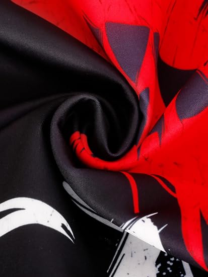 Red & Black Graphic Unisex Pullover Hoodie