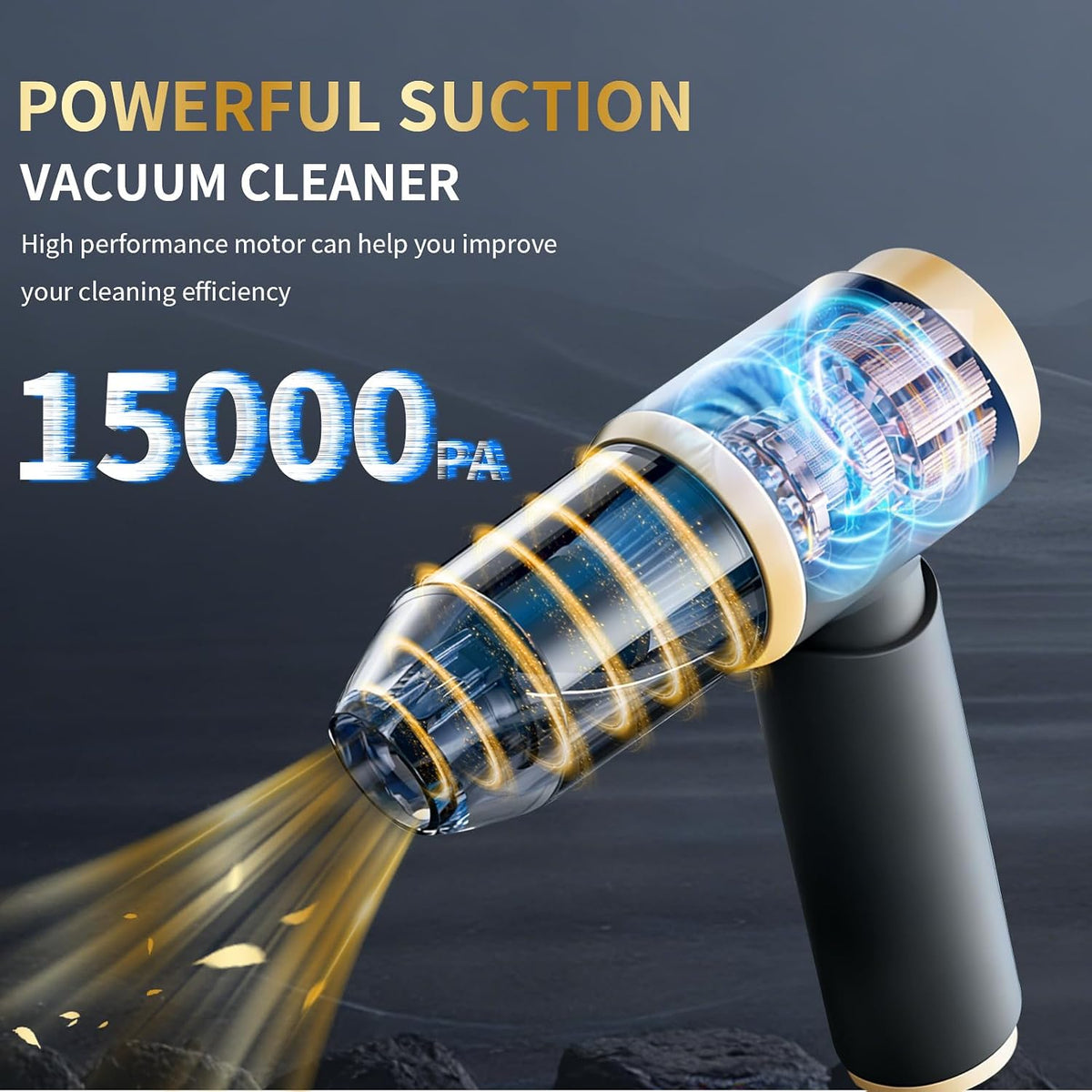 4 in 1 Cordless Handheld Car Vacuum, 15000PA Portable Mini Vacuum Cleaner