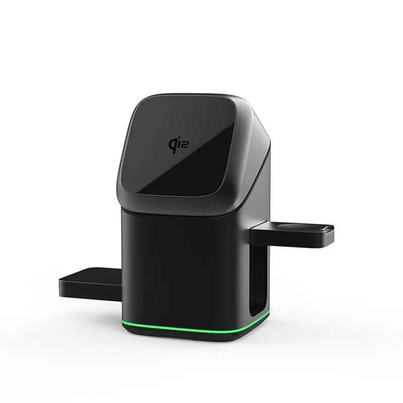 New Product Qi2 3-In-1 Magnetic Wireless Charger Touch Electric Rotation 15W for for with Earphone Use