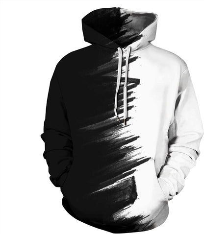 Unisex Hoodies 3D Print Galaxy Pullover Hooded Sweatshirt Hoodies with Big Pockets for Men, Women